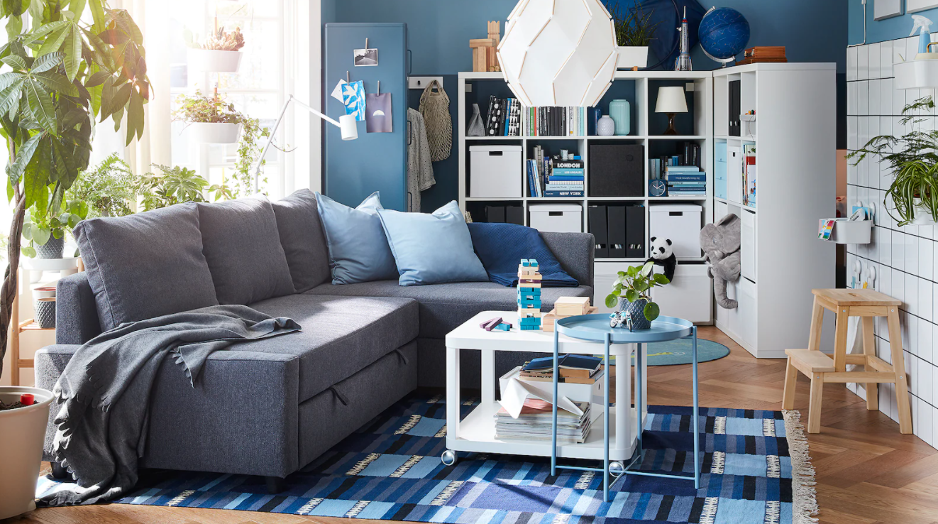 IKEA catalog showing institutional black furniture